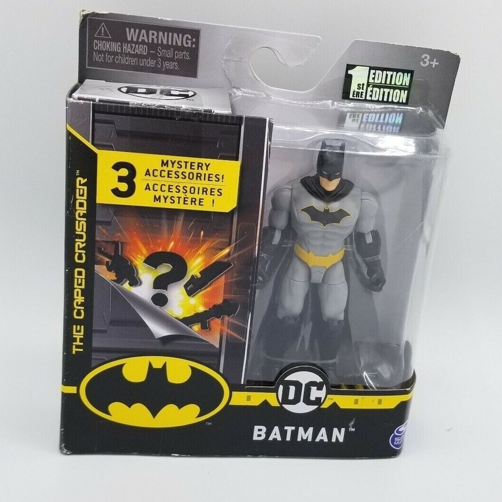 DC Batman The Caped Crusader Batman 4" Action Figure Spin Master 1st Edition NEW